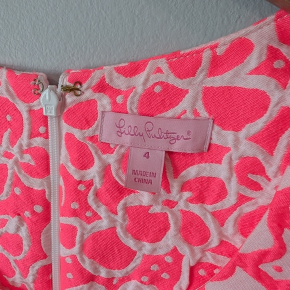 Lilly Pulitzer Vibrant Pink and White Patterned Dress - Picture 3 of 8